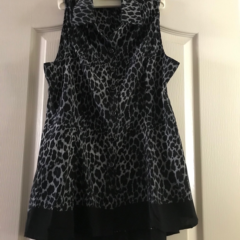 2/$15 - Sleeveless/Animal Print Top